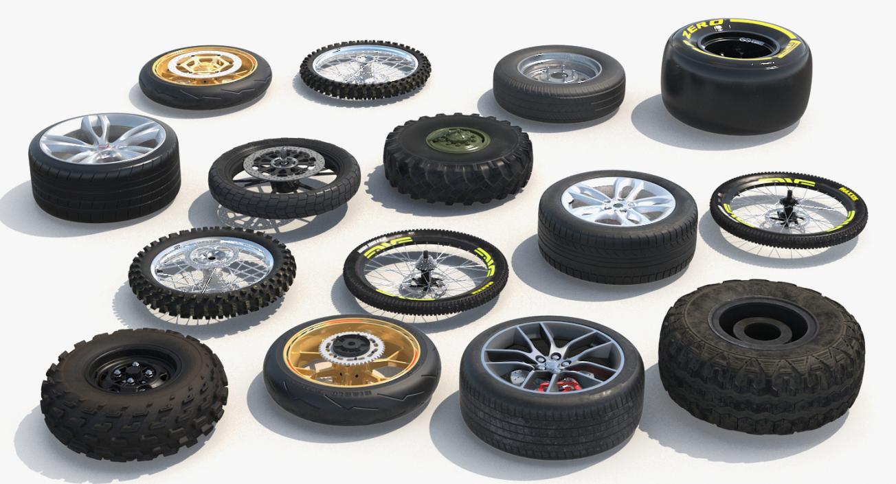 3D Wheels Big Collection 2 model