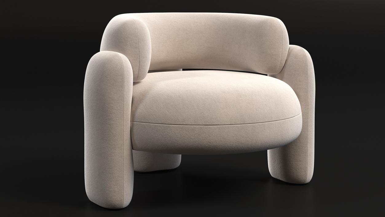 Royal Stranger Embrace Modern Armchair Beige 3D model