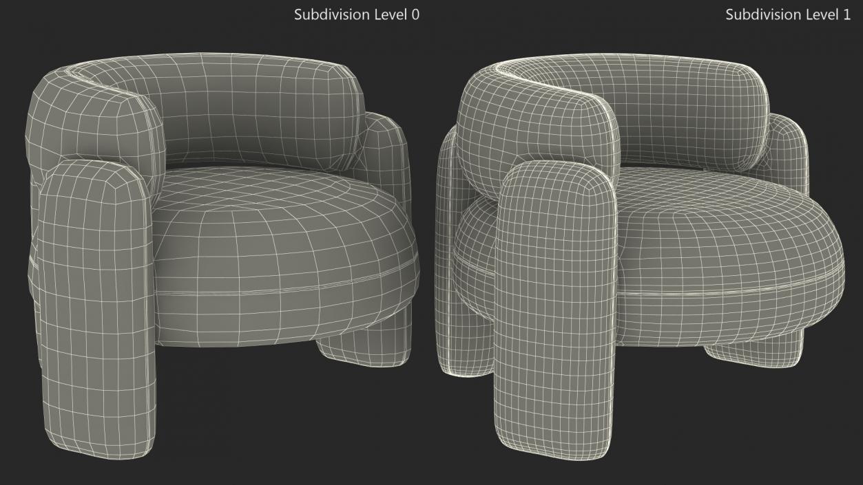 Royal Stranger Embrace Modern Armchair Beige 3D model