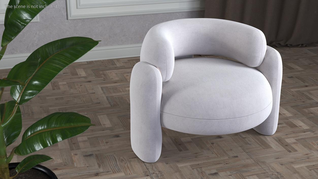 Royal Stranger Embrace Modern Armchair Beige 3D model