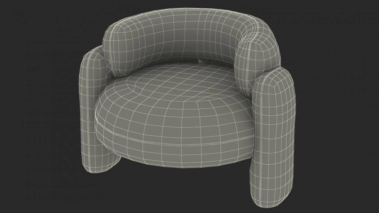 Royal Stranger Embrace Modern Armchair Beige 3D model