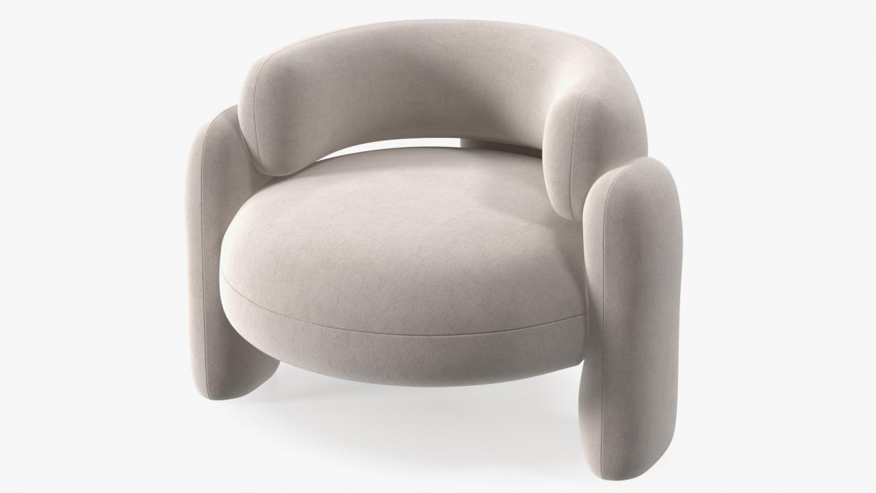 Royal Stranger Embrace Modern Armchair Beige 3D model