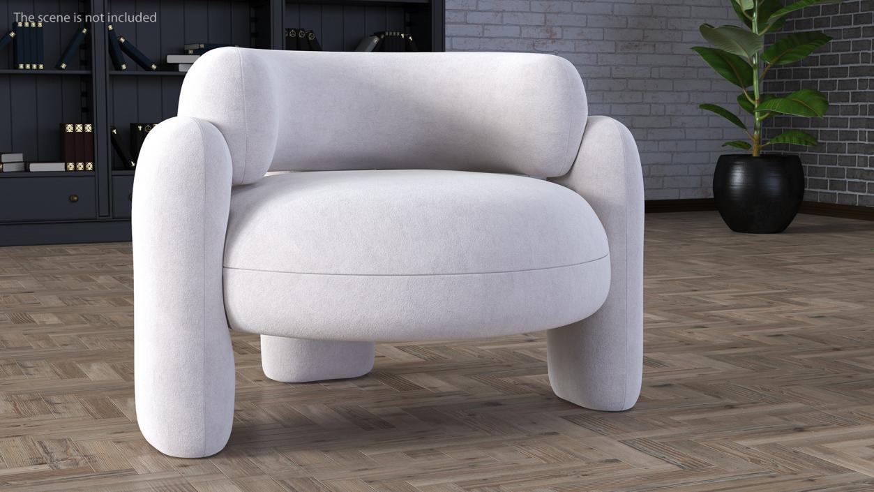 Royal Stranger Embrace Modern Armchair Beige 3D model