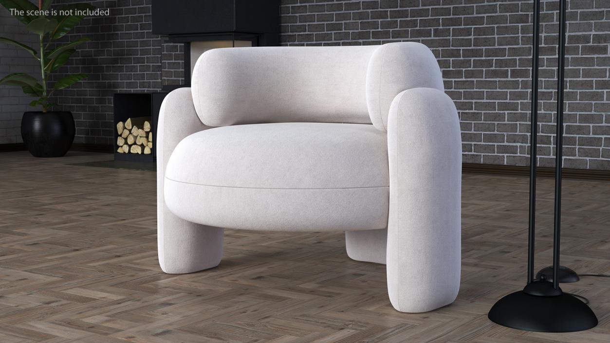 Royal Stranger Embrace Modern Armchair Beige 3D model