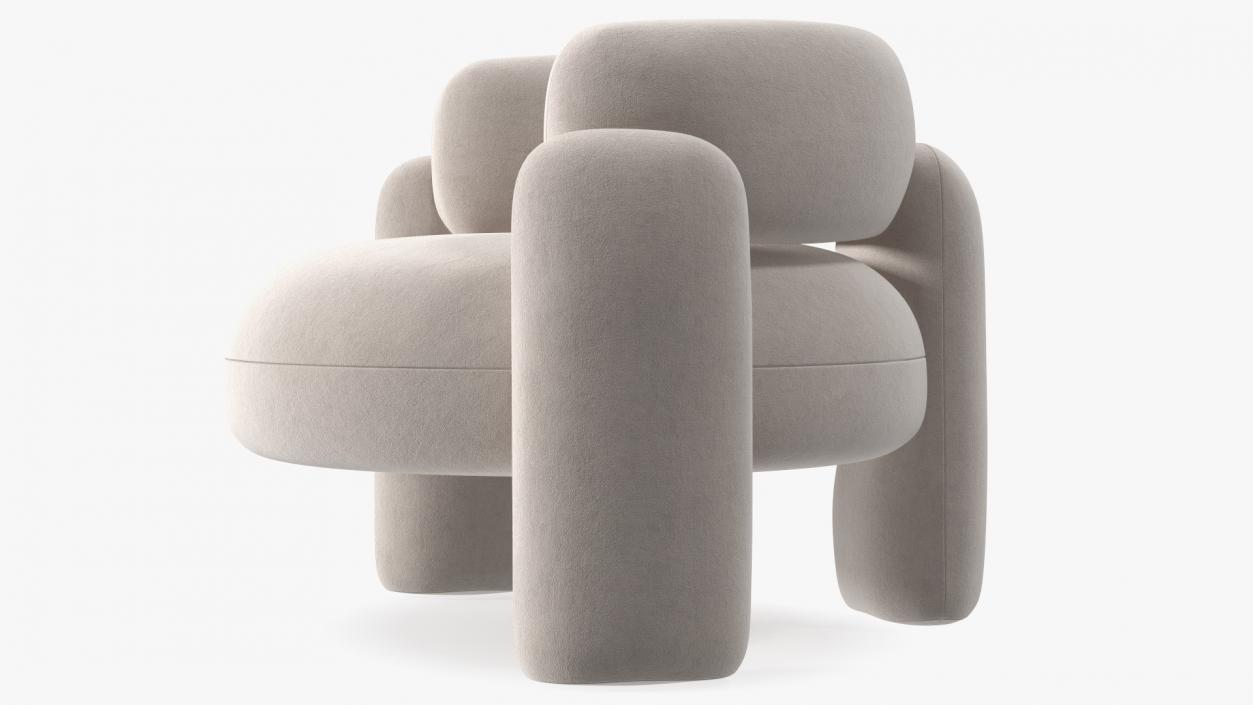 Royal Stranger Embrace Modern Armchair Beige 3D model