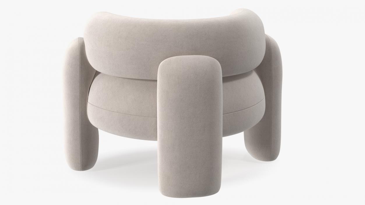 Royal Stranger Embrace Modern Armchair Beige 3D model