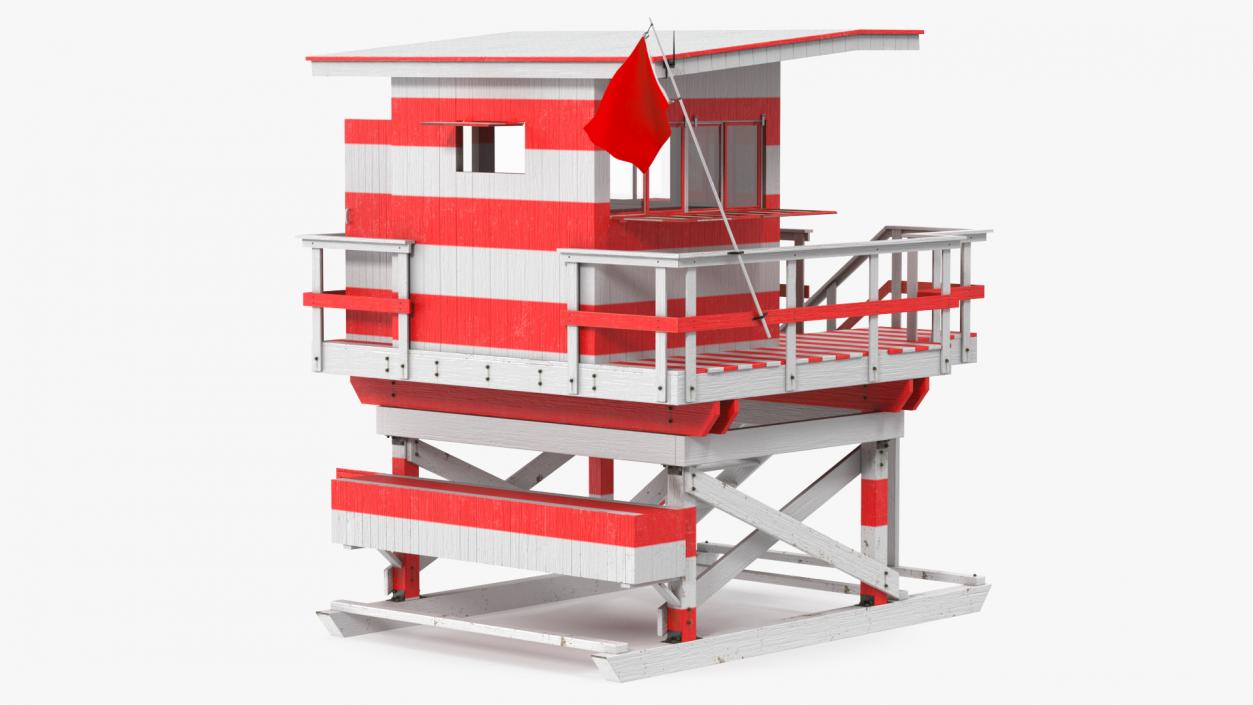 3D Beach Lifeguard Tower