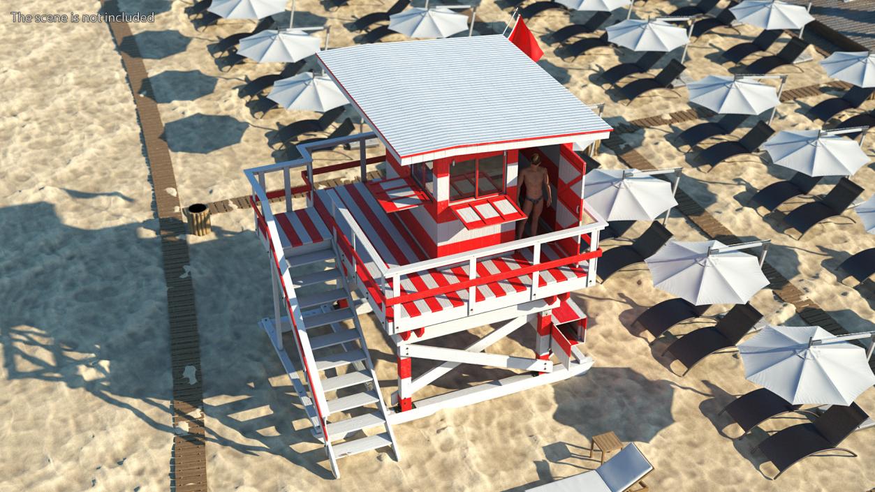 3D Beach Lifeguard Tower