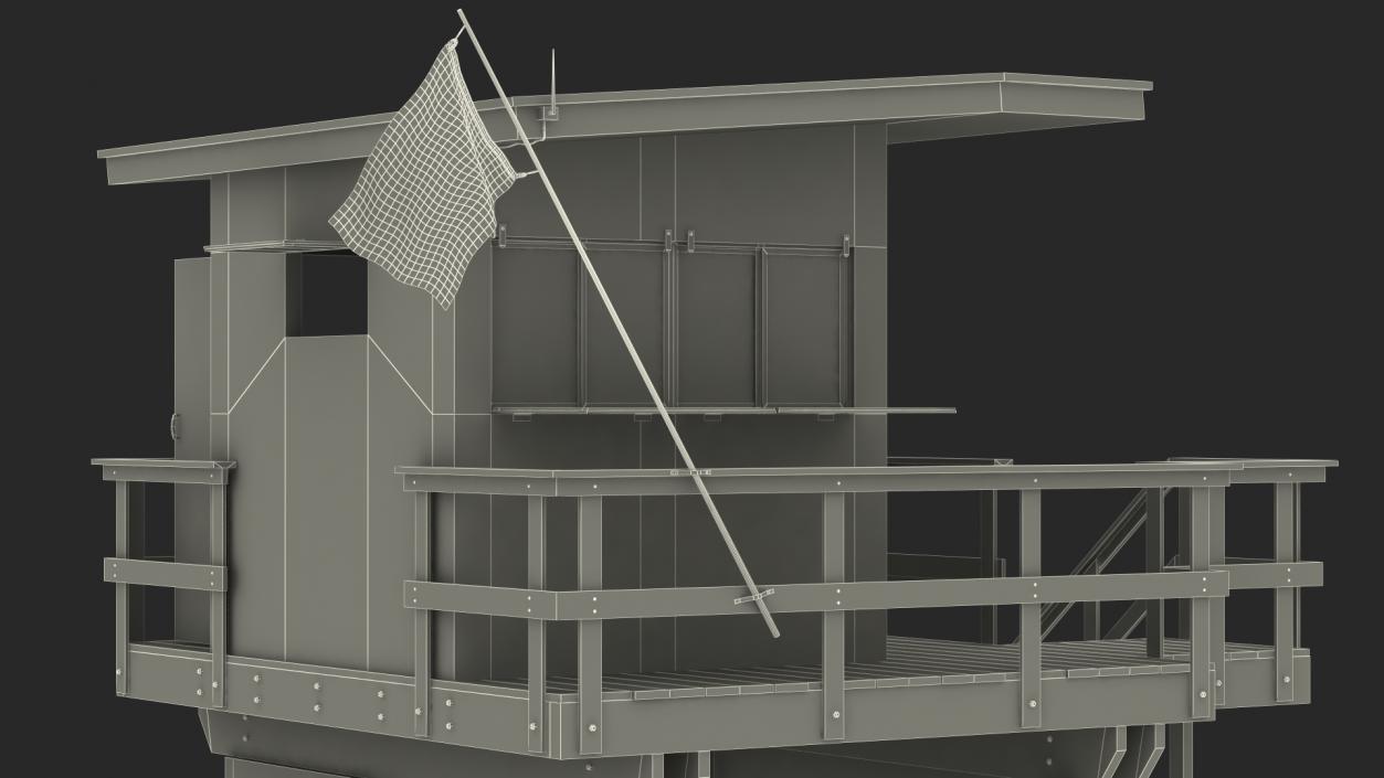 3D Beach Lifeguard Tower