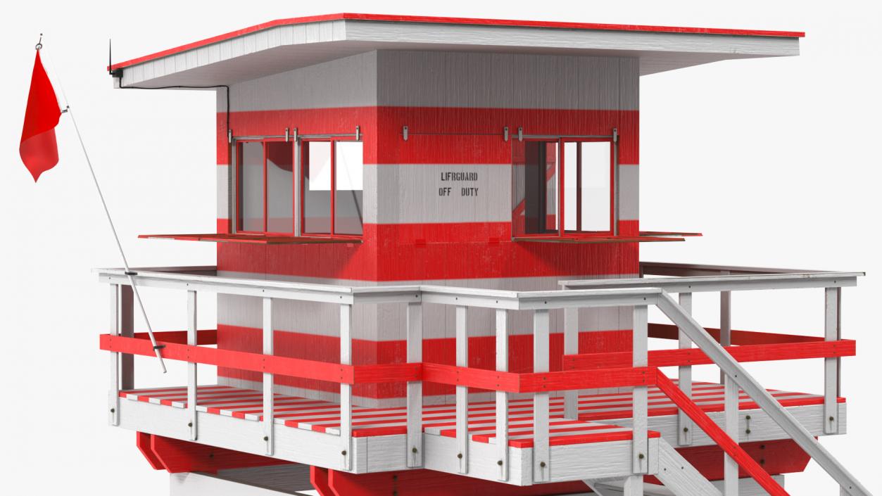 3D Beach Lifeguard Tower