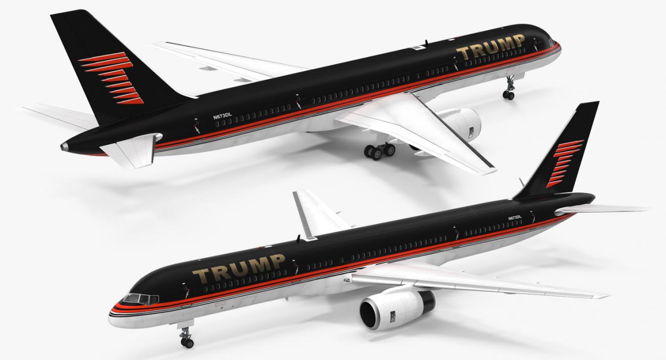 Donald Trumps Private Boeing 757 3D