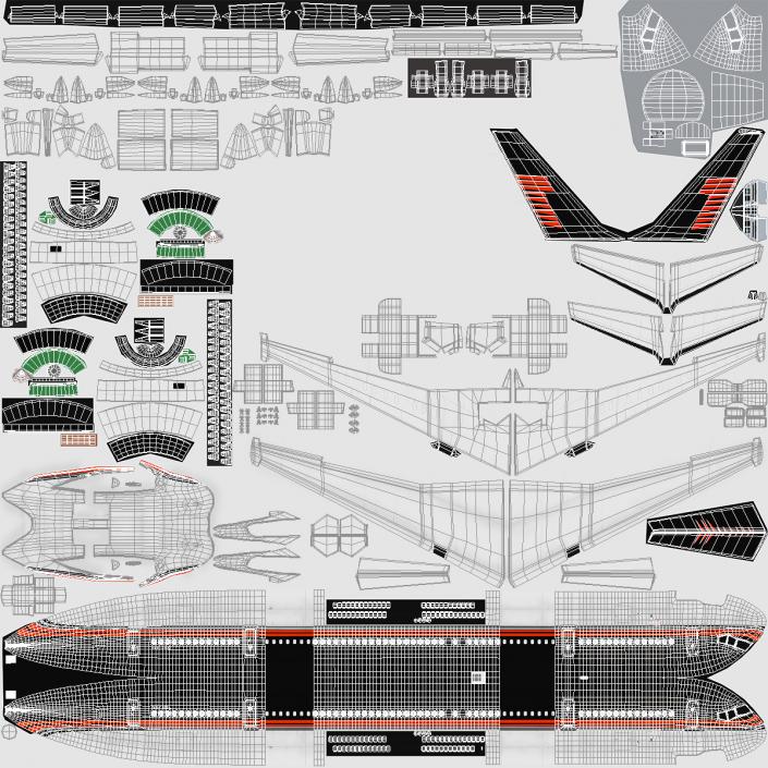 Donald Trumps Private Boeing 757 3D