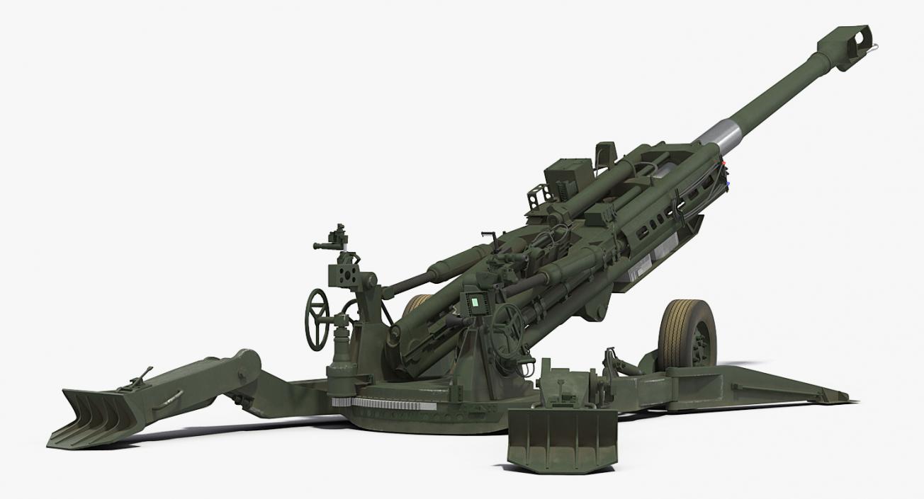 3D Howitzer M777 155mm Rigged