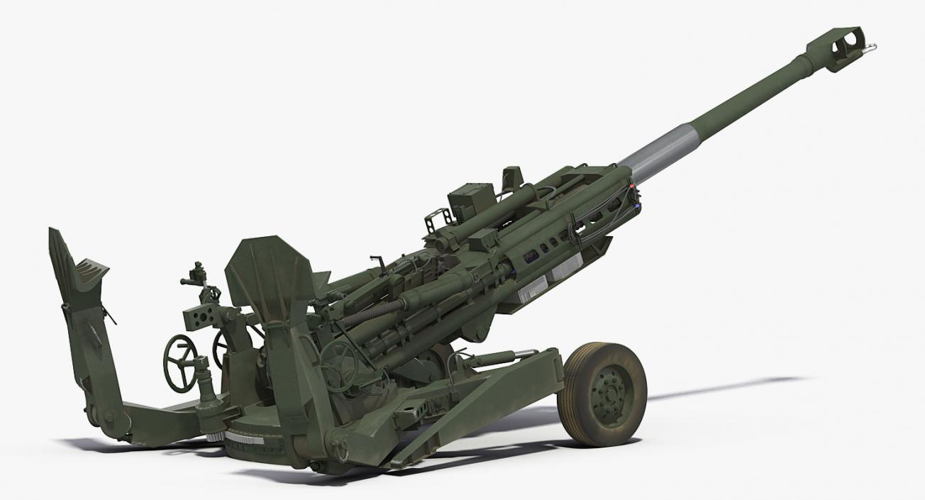 3D Howitzer M777 155mm Rigged