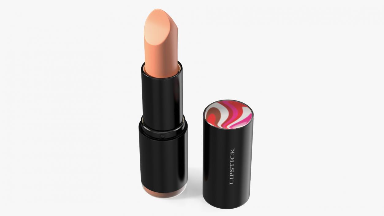 3D Round Lipstick Matte Brown Open