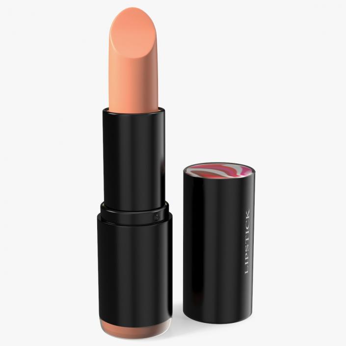 3D Round Lipstick Matte Brown Open