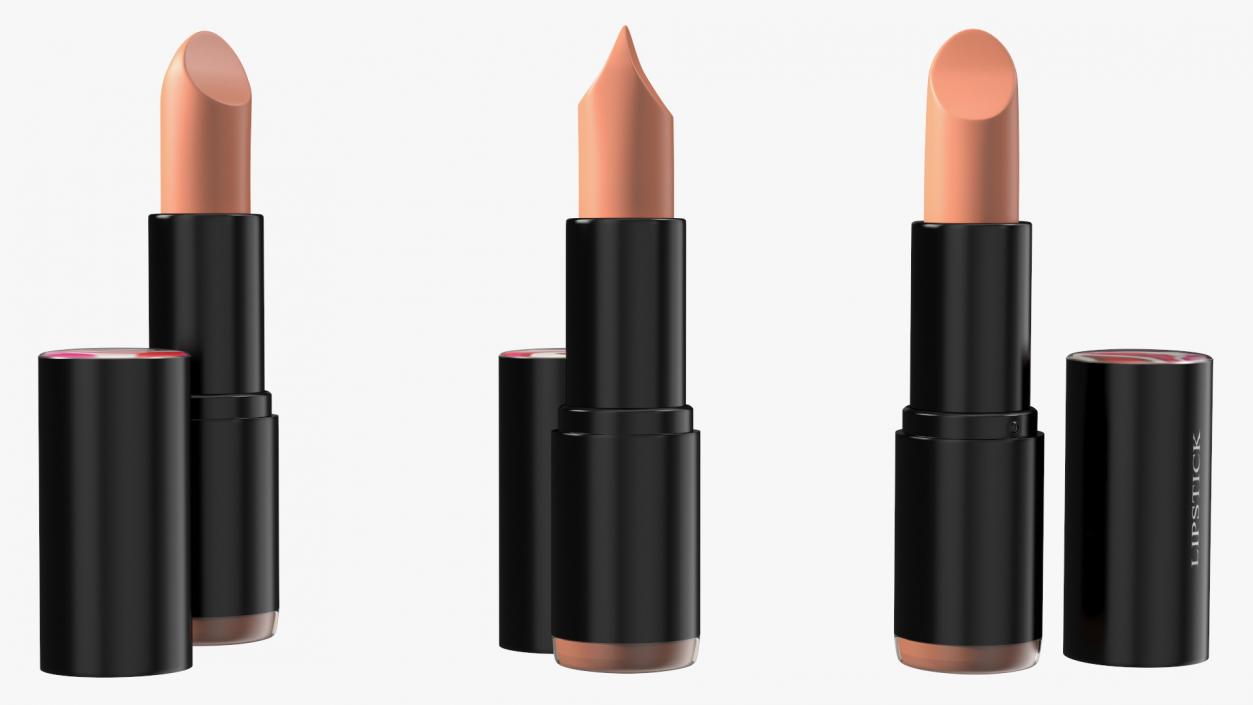 3D Round Lipstick Matte Brown Open