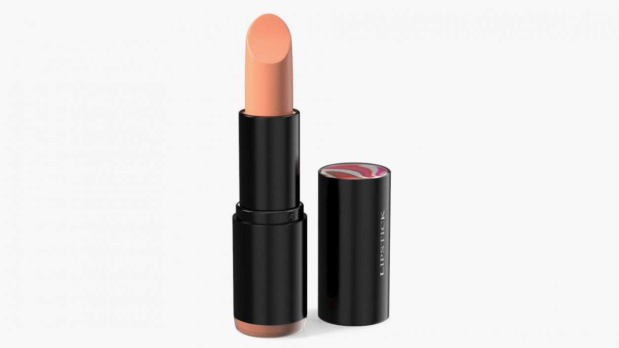 3D Round Lipstick Matte Brown Open