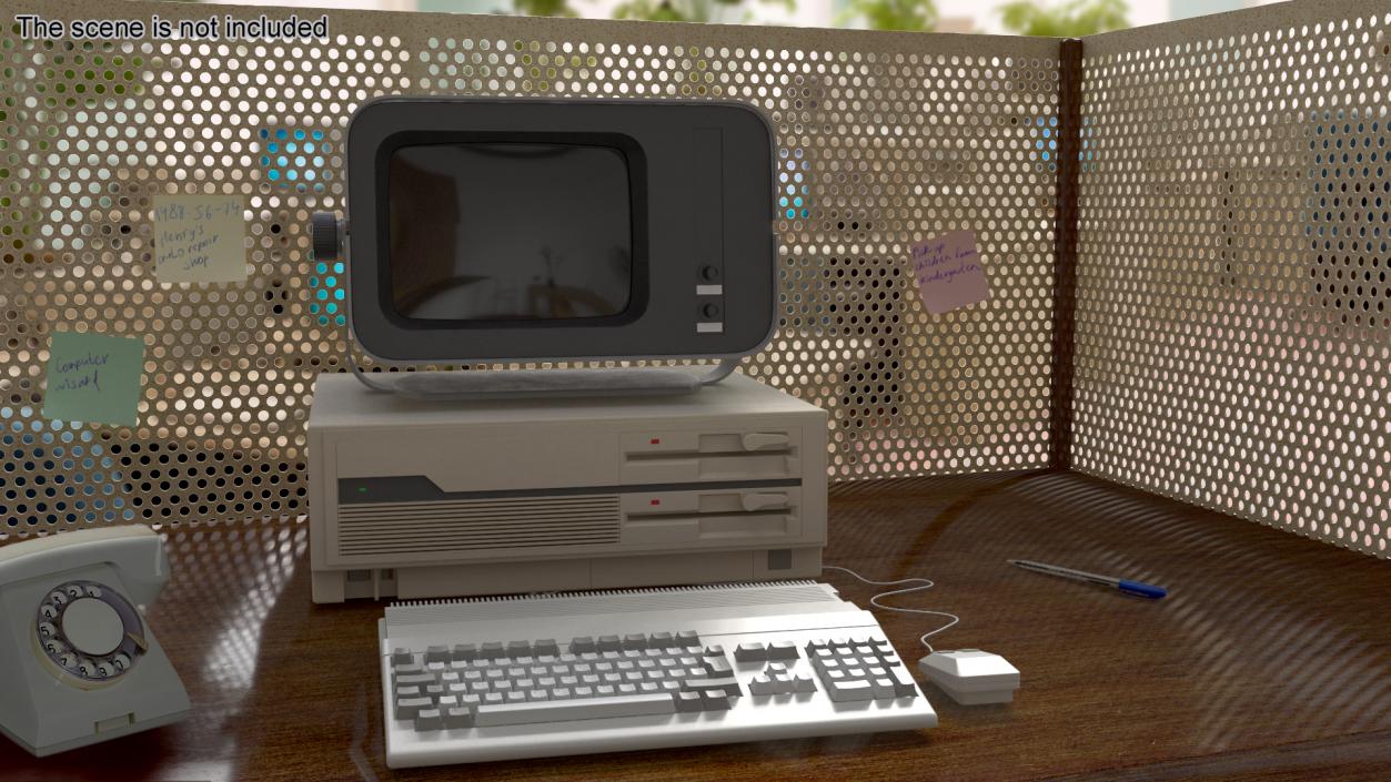 3D Retro Style Personal Computer 2