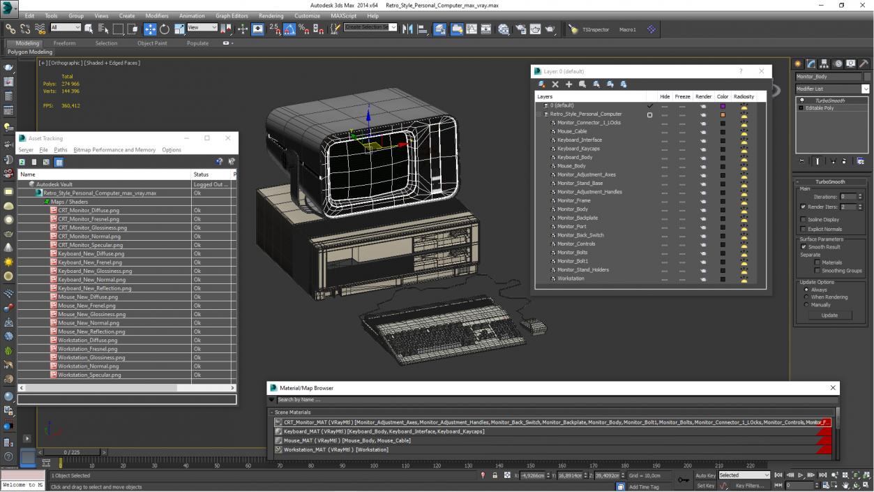 3D Retro Style Personal Computer 2