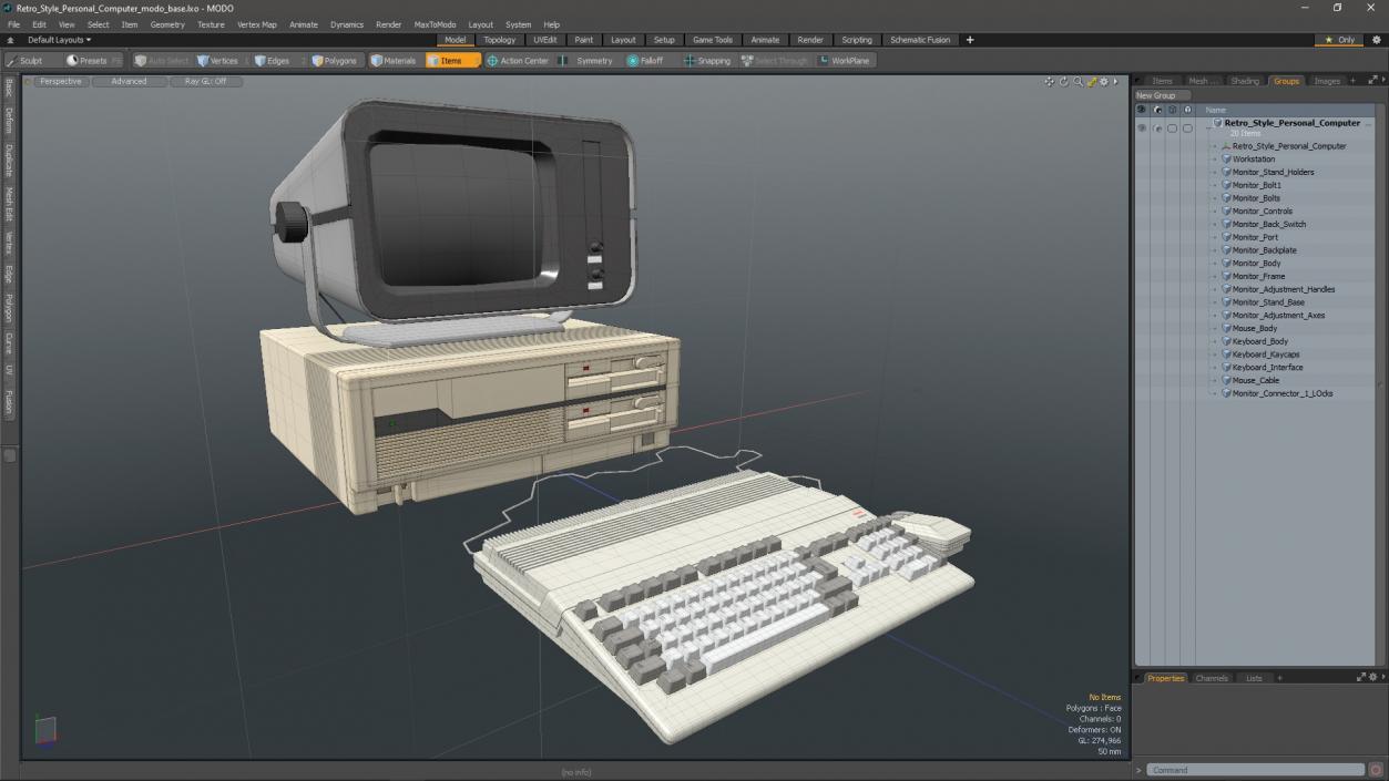 3D Retro Style Personal Computer 2