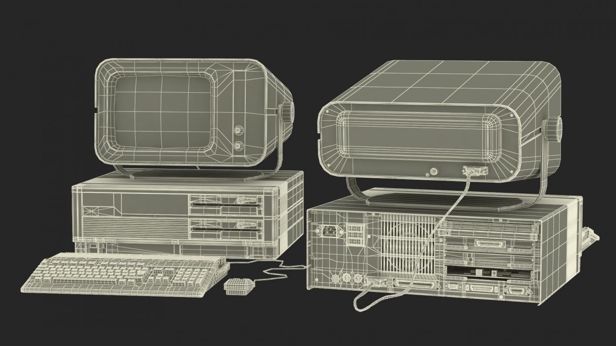 3D Retro Style Personal Computer 2