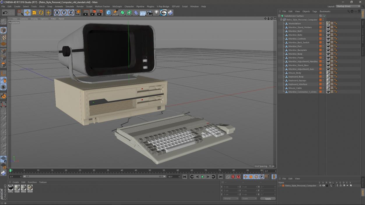 3D Retro Style Personal Computer 2