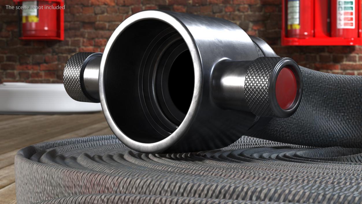 3D Coiled Fire Hose Used