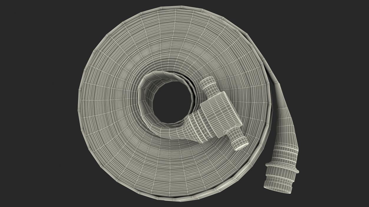 3D Coiled Fire Hose Used