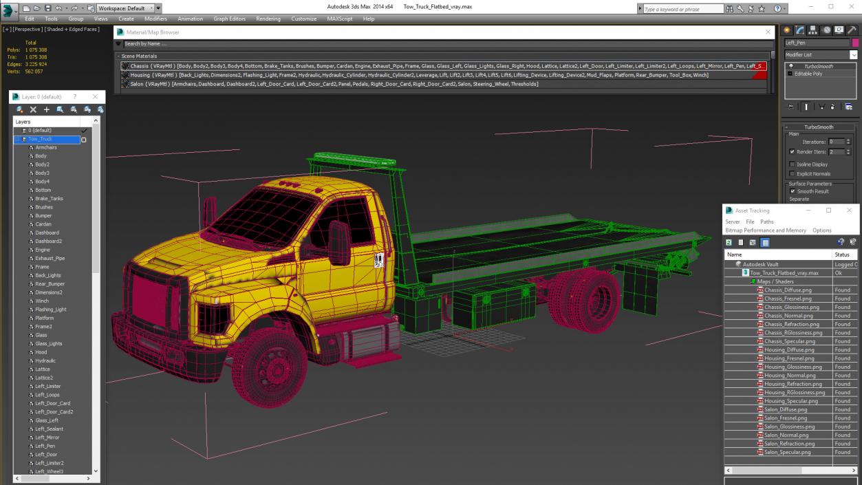 Tow Truck Flatbed 3D