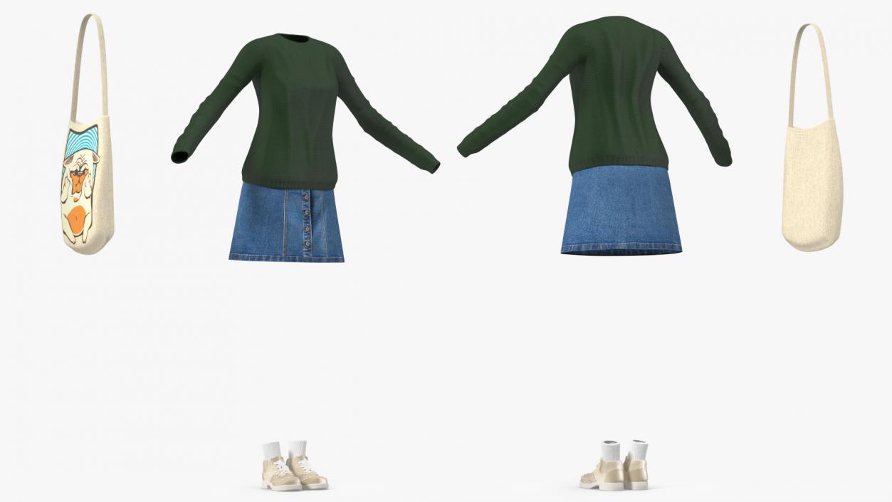 Teenage Girl Clothing Collection 3D