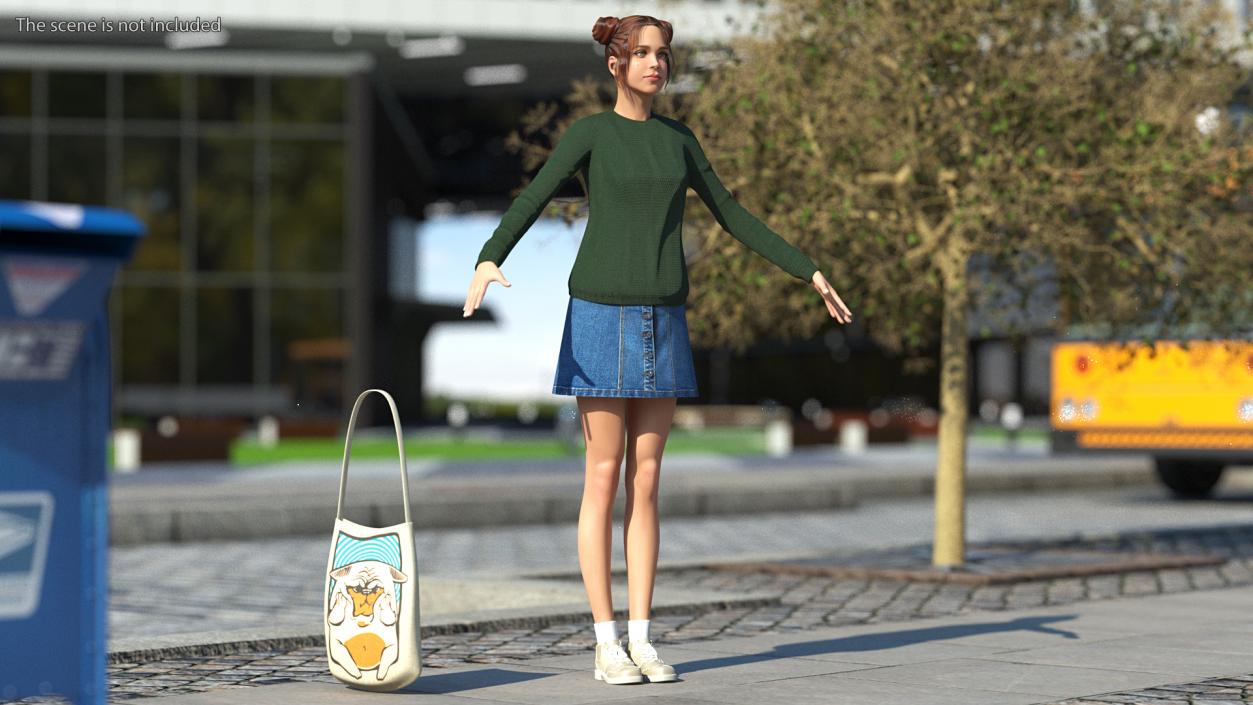 Teenage Girl Clothing Collection 3D