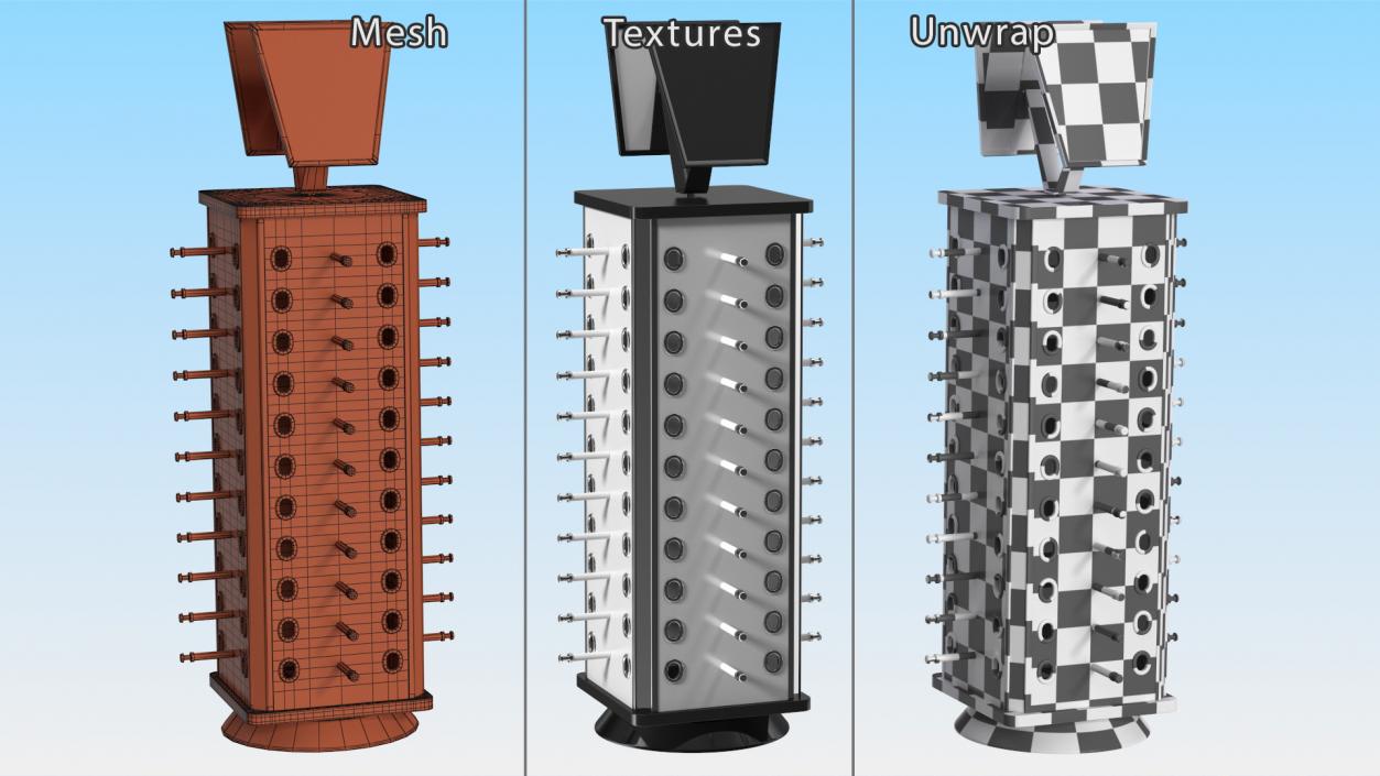 3D Stand Showcase for Glasses Type Five