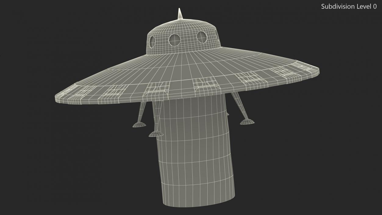 3D model Old UFO Ship Kidnaps