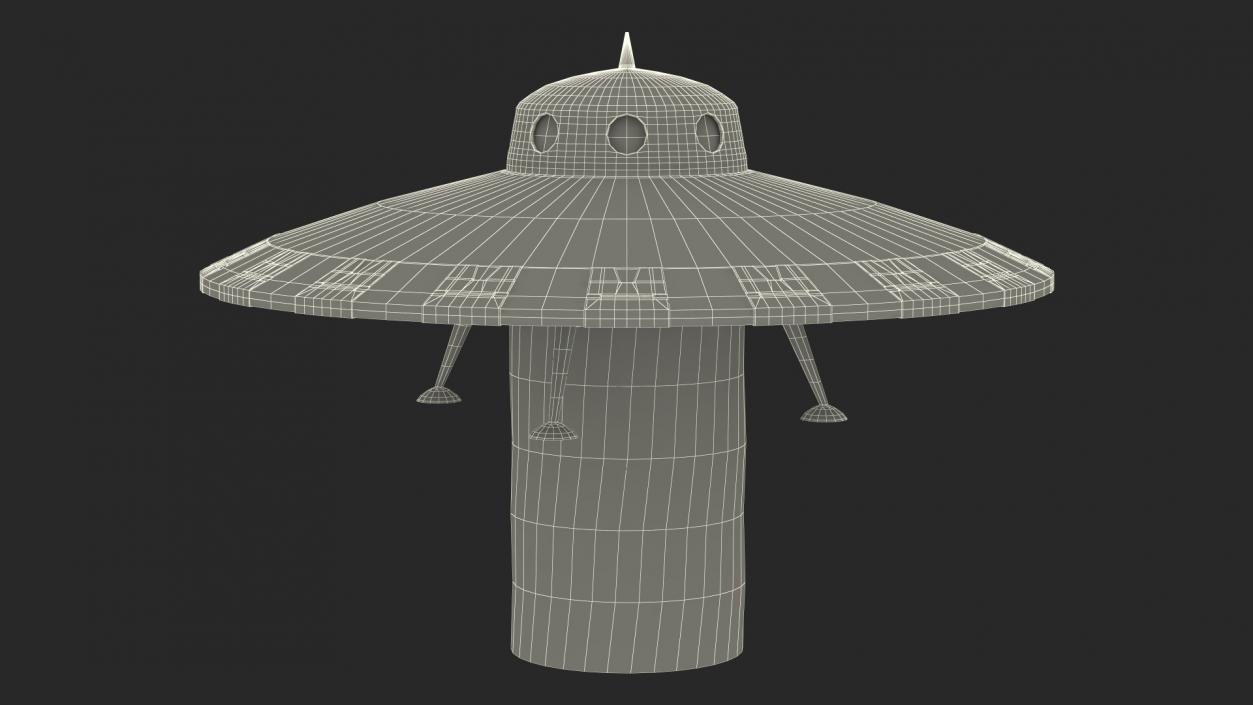 3D model Old UFO Ship Kidnaps