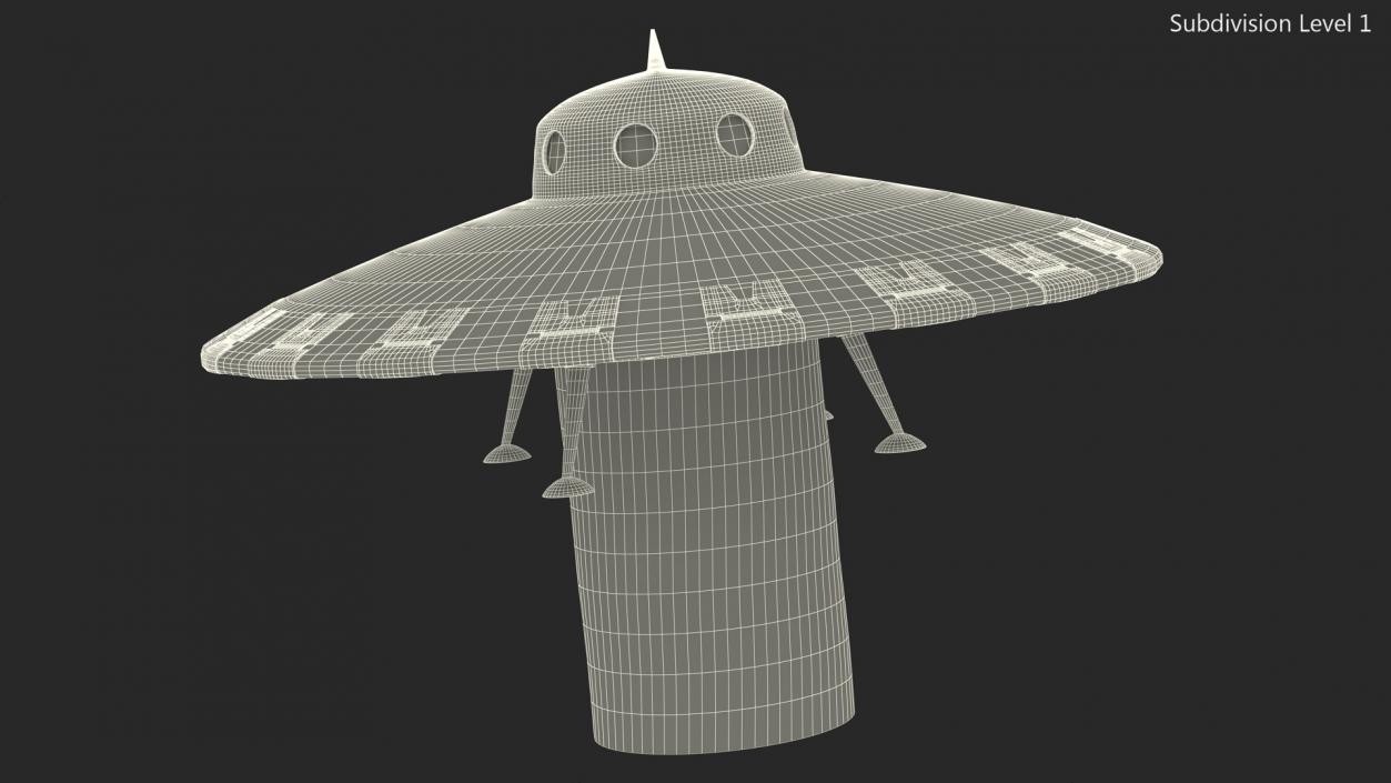 3D model Old UFO Ship Kidnaps