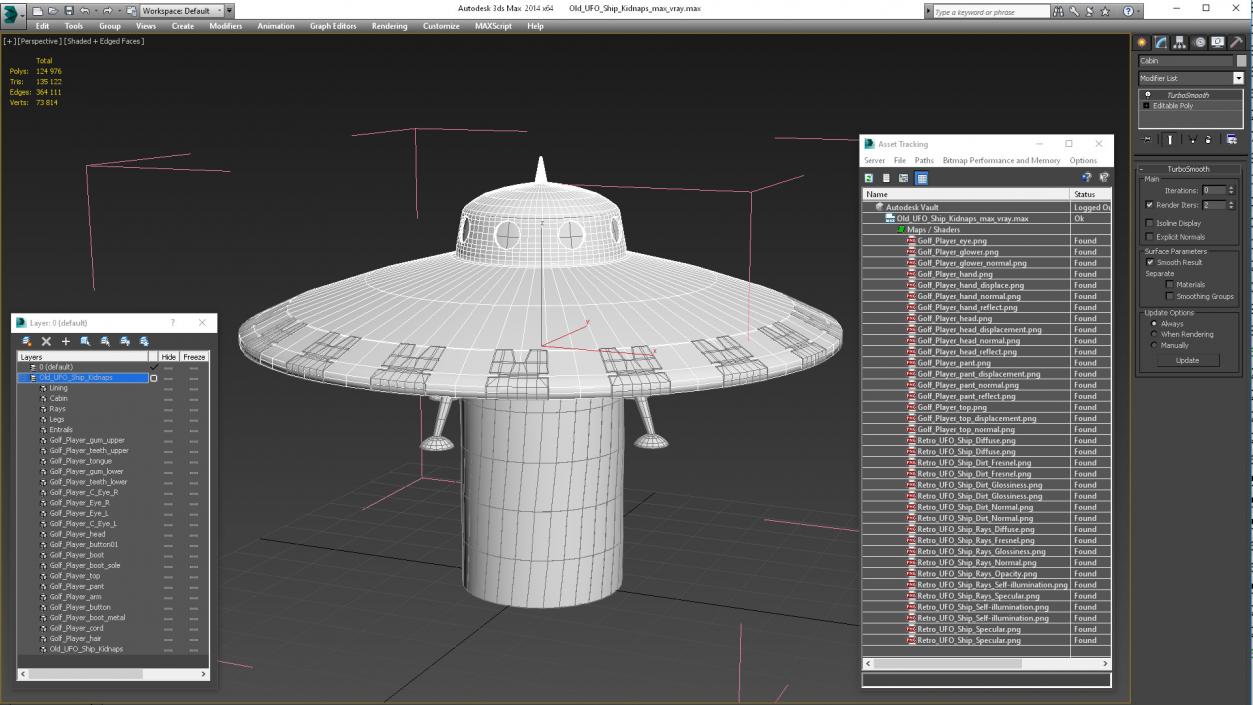 3D model Old UFO Ship Kidnaps