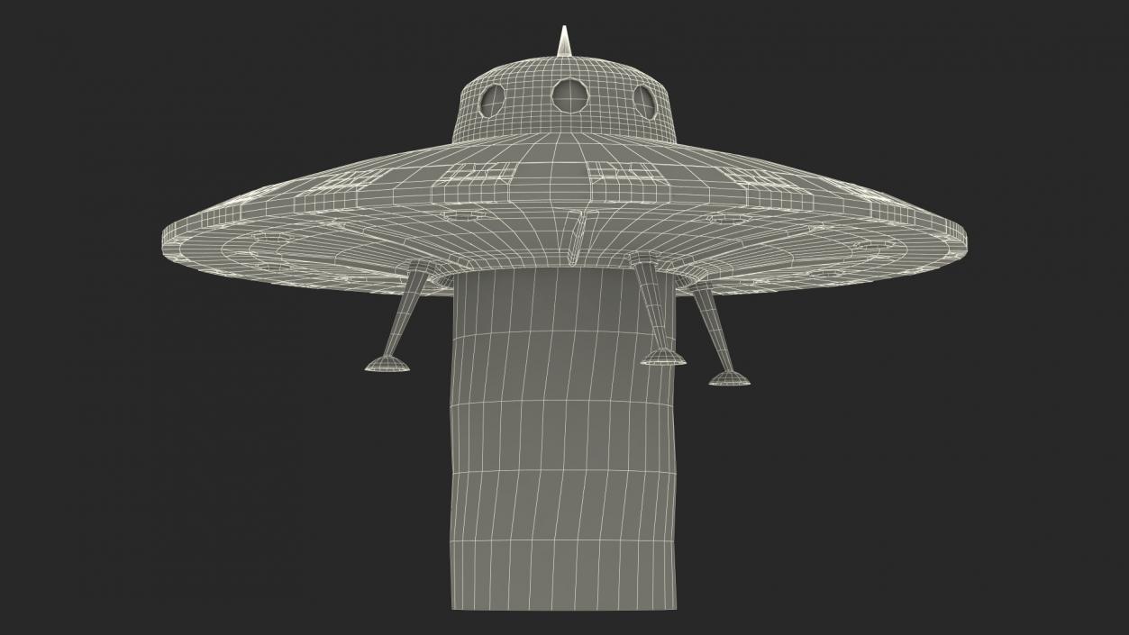 3D model Old UFO Ship Kidnaps