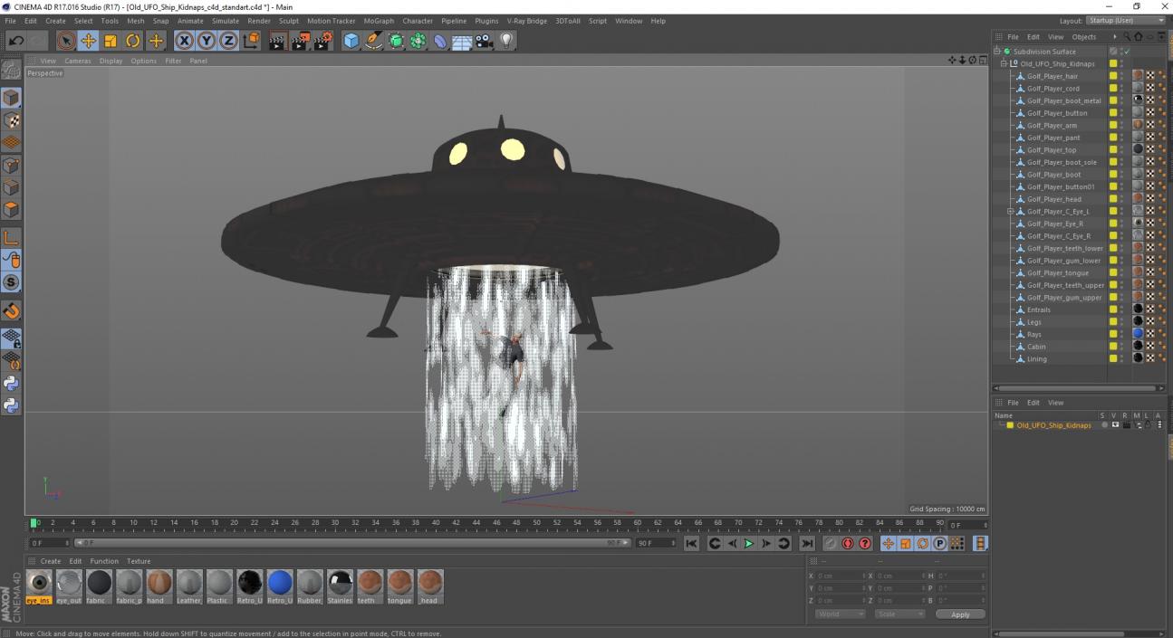 3D model Old UFO Ship Kidnaps