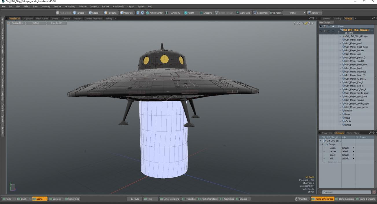 3D model Old UFO Ship Kidnaps