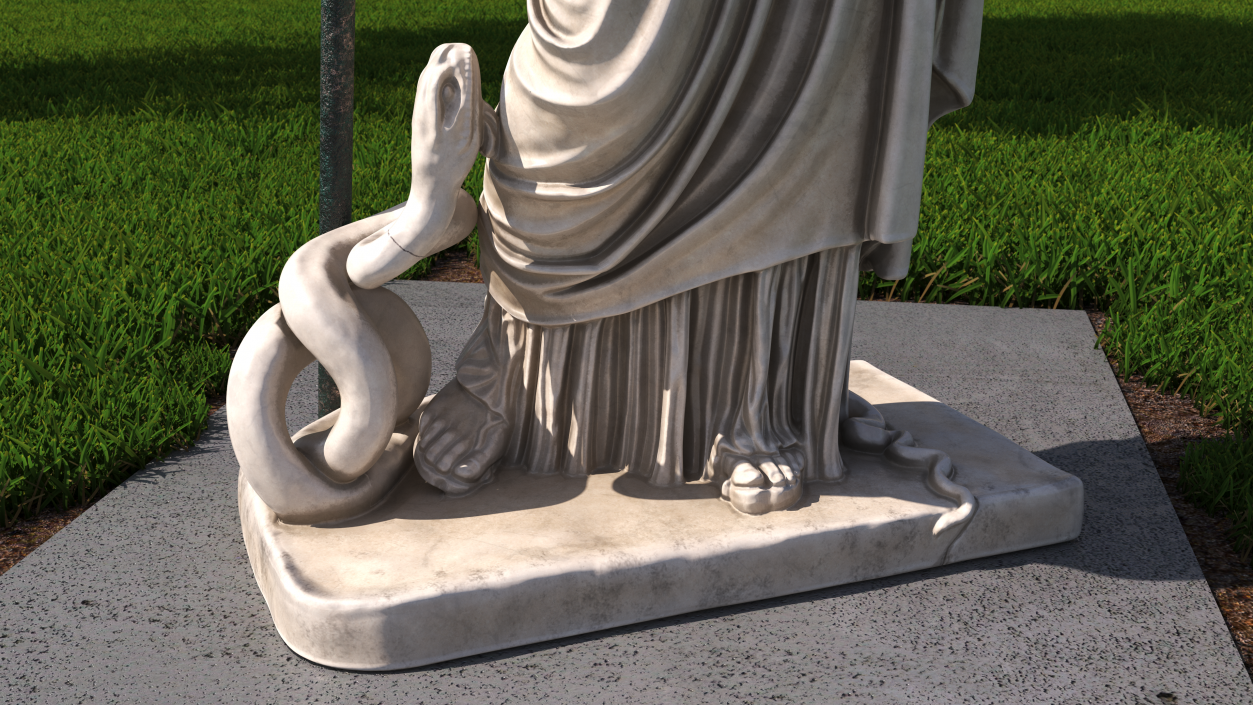 3D Sculpture Athena Giustiniani Marble for 3D Print model