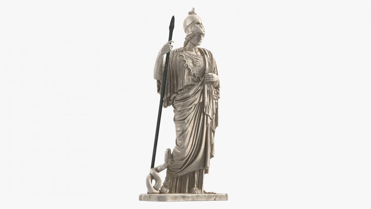 3D Sculpture Athena Giustiniani Marble for 3D Print model