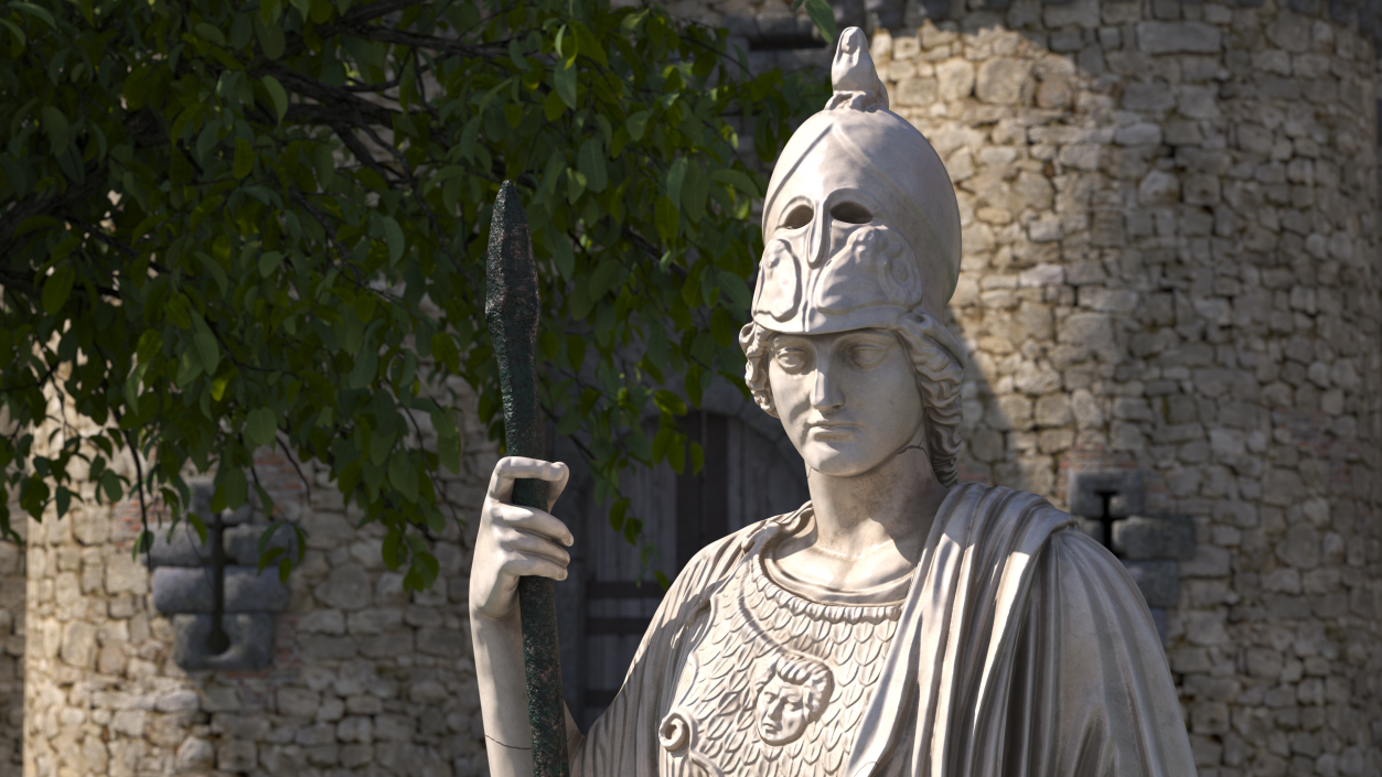 3D Sculpture Athena Giustiniani Marble for 3D Print model