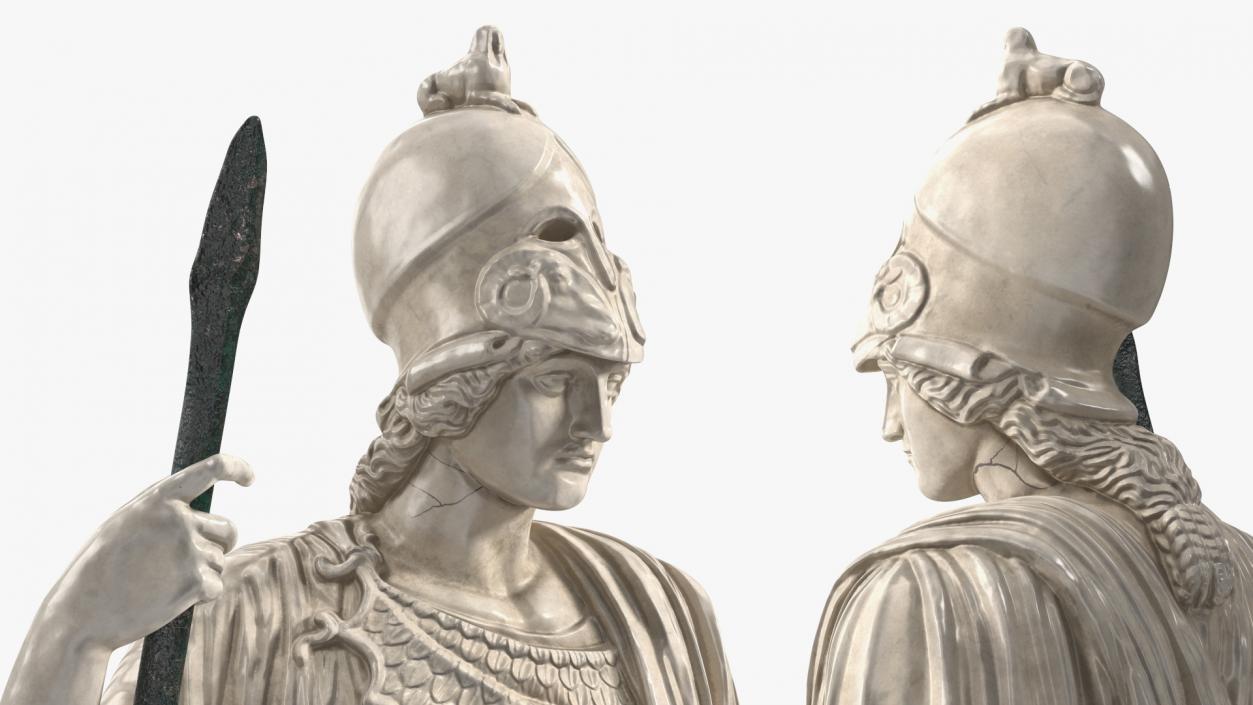 3D Sculpture Athena Giustiniani Marble for 3D Print model