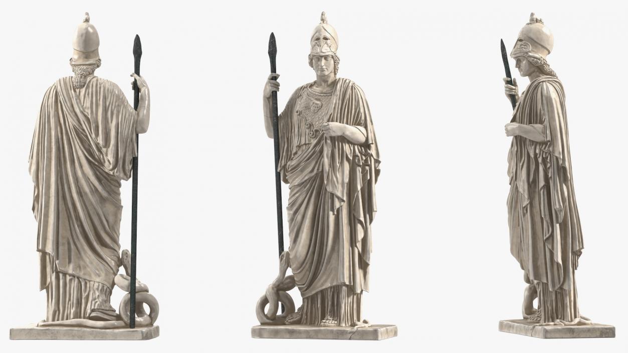 3D Sculpture Athena Giustiniani Marble for 3D Print model