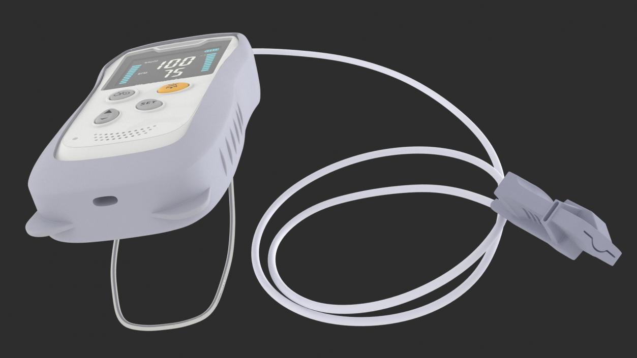 3D Digital Handheld Pulse Oximeter Rigged model