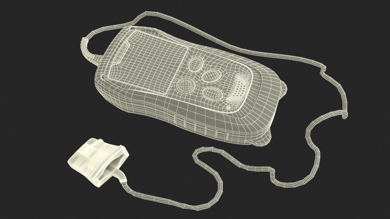 3D Digital Handheld Pulse Oximeter Rigged model