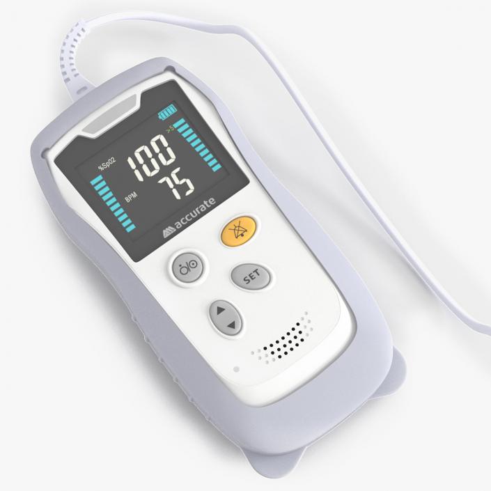 3D Digital Handheld Pulse Oximeter Rigged model