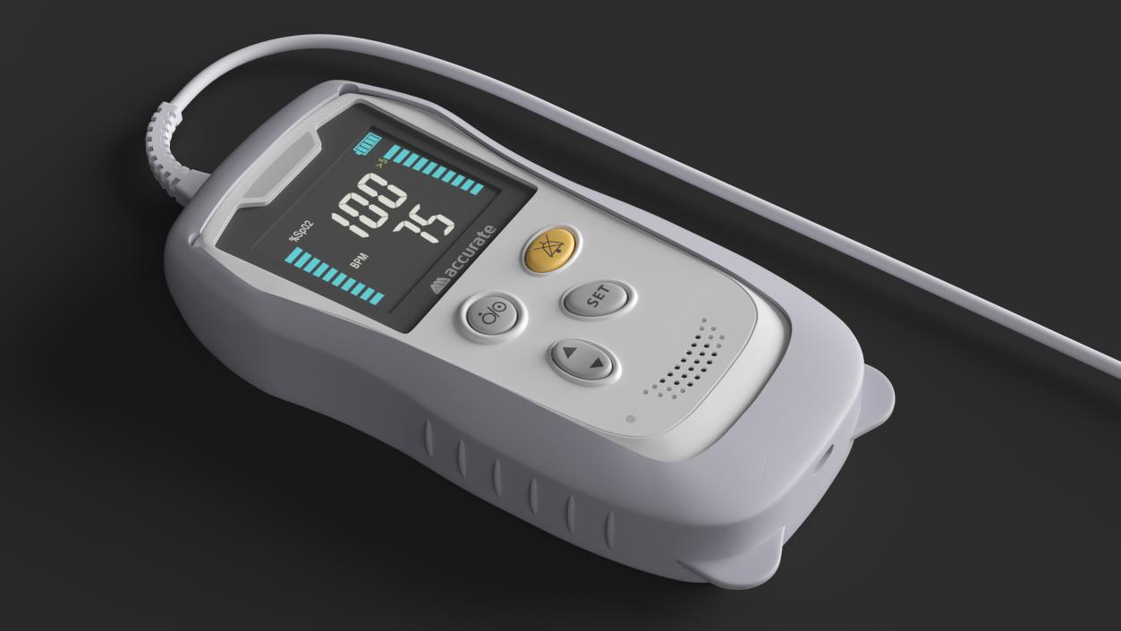 3D Digital Handheld Pulse Oximeter Rigged model