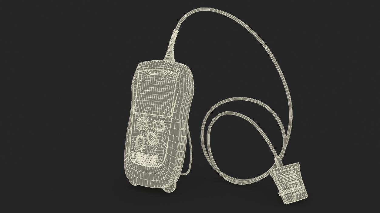 3D Digital Handheld Pulse Oximeter Rigged model